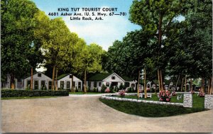 Linen Postcard King Tut Tourist Court in Little Rock, Arkansas~139994