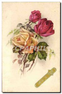 Old Postcard Fantasy Flowers