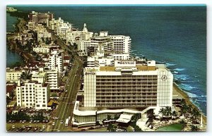 1950s MIAMI BEACH FLORIDA THE SEVILLE HOTEL OCEAN FRONT 29th ST POSTCARD P2797