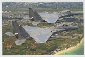 F 15c Eagles Kadena US Military Air Force Base Okinawa Plane Aircraft Postcard