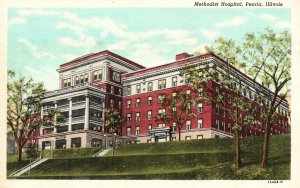 Vintage Postcard Methodist Hospital Medical Building Peoria Illinois Peoria Pub.