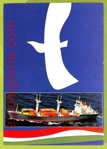 af7210 - ITALY - VINTAGE POSTCARD  - 1984 - SHIP  MEDAFRICA LINE  Navi