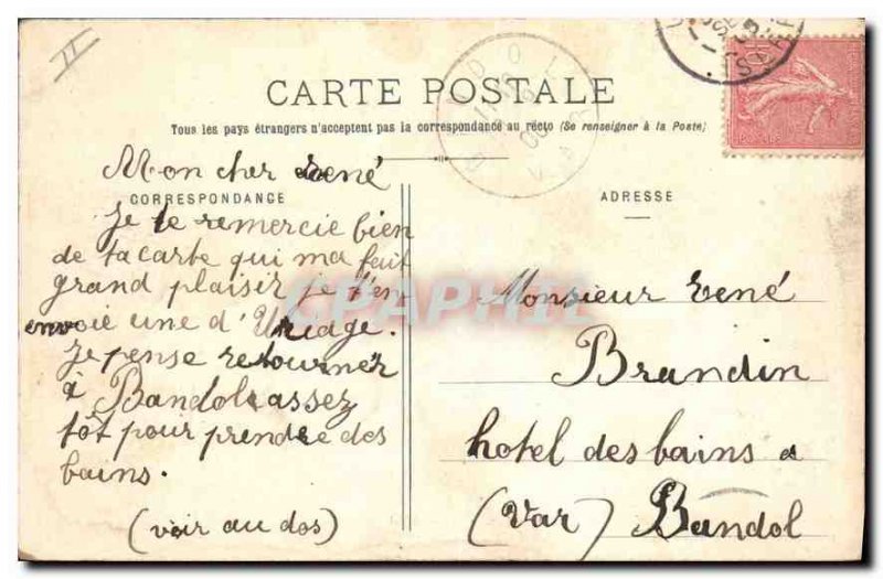 Postcard Old Chateau Uriage