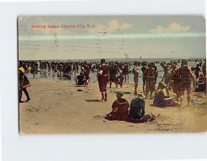 Postcard Bathing Scene Atlantic City New Jersey USA