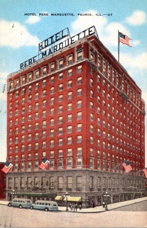 Illinois Peoria Hotel Pere Marquette 1954