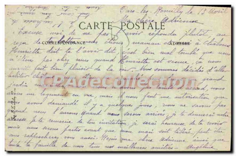 Old Postcard Romilly sur Seine Street Gornet BOIRIN