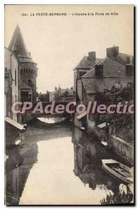 Old Postcard La Ferte Bernard has Huisne The Gate City