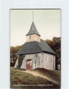 Postcard Smallest Church in Sussex Lullington Church Lullington England