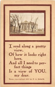 G1/ Eagle Grove Iowa RPPC Postcard c1912 Public Library
