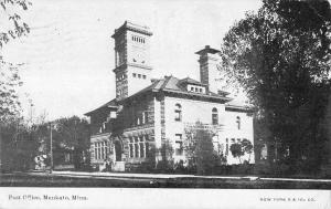 Mankato Minnesota Post Office Building Street View Antique Postcard K15207 