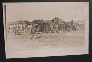 Mint Postcard America Section Contest E Batty Horses Wagon RPPC