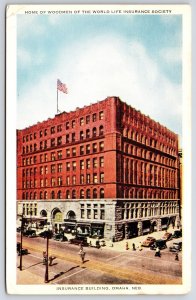 Omaha Nebraska, 1920's Home Wood Men Of The World Life Insurance Posted Postcard