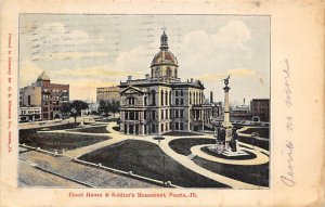 Court House  Soldiers Monument Peoria, Illinois USA