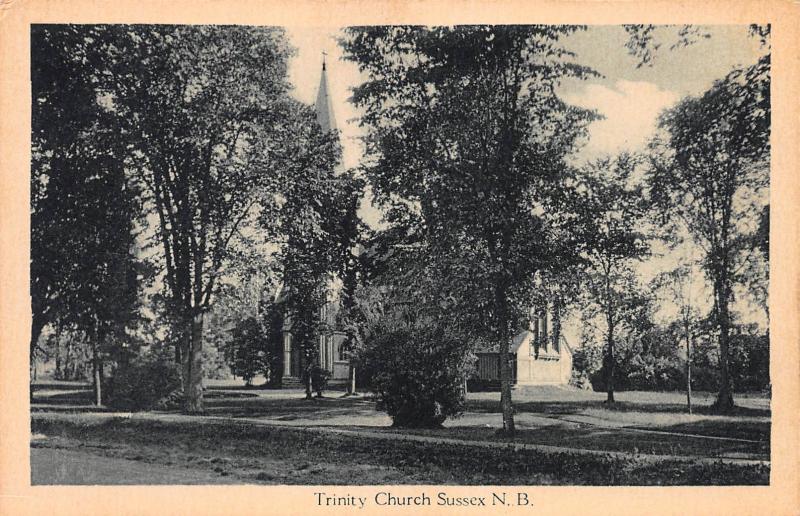 Trinity Church, Sussex, New Brunswick, Canada, Early Postcard, Unused