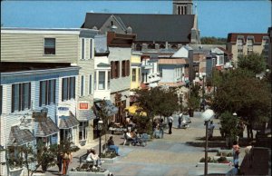 Cape May New Jersey NJ Washignton Street Mall Baby Strollers Vintage Postcard