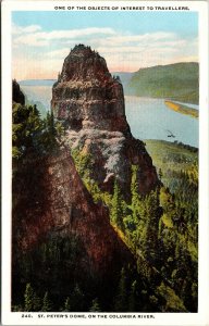 Vtg 1920s St Peter's Dome on the Columbia River Oregon OR Unused Postcard