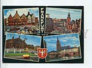 442138 Germany Frankfurt am Main train station advertising Old postcard