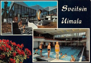 Hyvinkaa, Finland  SWIMMING CENTER Sveitsin Uimala  INDOOR POOL  4X6 Postcard