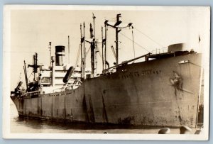 1947 Stetson Victory Army Transport Ship WWII Seattle WA RPPC Photo Postcard