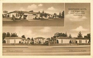 Asco Brentshire Motel roadside Hollywood California Postcard roadside 20-15645