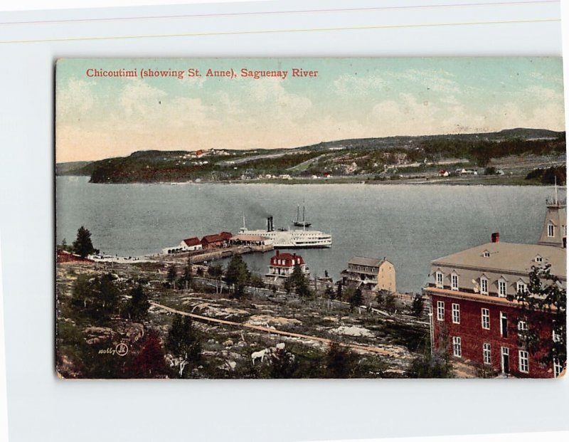 Postcard Chicoutimi, Saguenay River, Chicoutimi, Canada