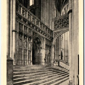 c1910s Canterbury, England Cathedral Screen Nave Choir Gothic Arches Steps A359