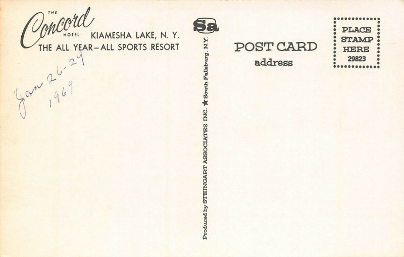 Theater, The Concord Hotel, Kiamesha Lake, N.Y., 2 Postcards, Circa 1960's