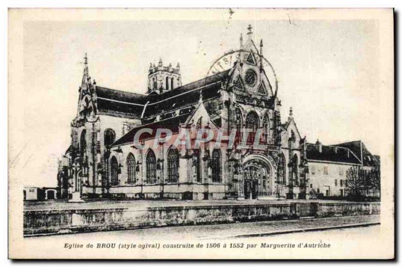 Old Postcard Brou Church