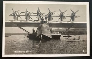 Mint Real Picture Postcard Dornier DOX Giant Seaplane Departure 1932