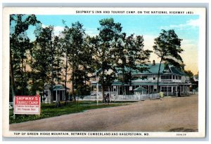 Hagerstown Maryland MD Postcard Green Ridge Mountain Cumberland c1940's Vintage