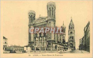 Postcard Old Lyon Fourviere Basilica N D