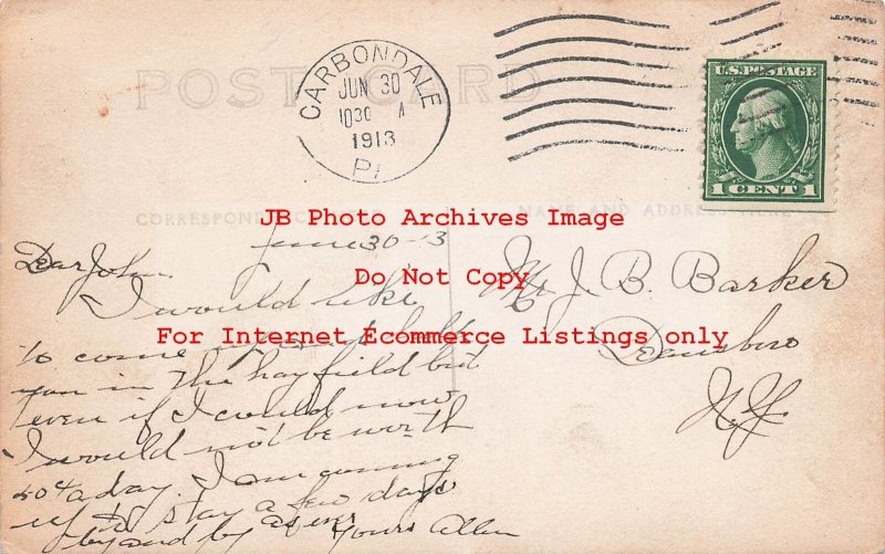 PA, Carbondale, Pennsylvania, RPPC, Post Office Lobby Interior View, Photo