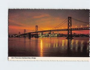 Postcard San Francsico-Oakland Bay Bridge, San Francisco, California