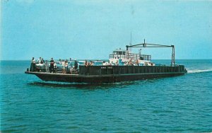 Elizabeth Hatters Inlet Ferry Outer Banks North Carolina 1950s Postcard 9902