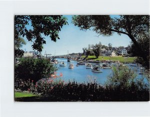 Postcard Picturesque, sheltered harbor along the Maine Coast, Maine