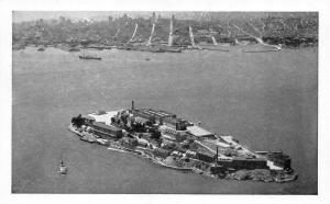 SAN FRANCISCO, CA California   ALCATRAZ ISLAND~Federal Prison  c1940's Postcard