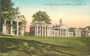 Albertype 1920s Lexington Virginia Washington Lee University hand colored 10336