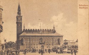 Raadhuset City Hall Copenhagen Denmark 1910s postcard