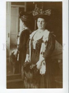 264971 RUSSIA PETERSBURG Rich Lady FASHION Vintage REAL PHOTO