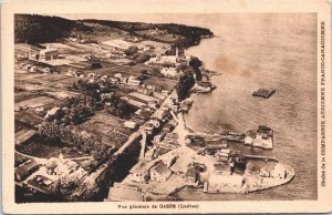 Canada Vue Generale de Gaspe Quebec Vintage Postcard 09.47