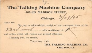 H23/ Advertising Postcard c1905 Talking Machine Chicago Illinois 1