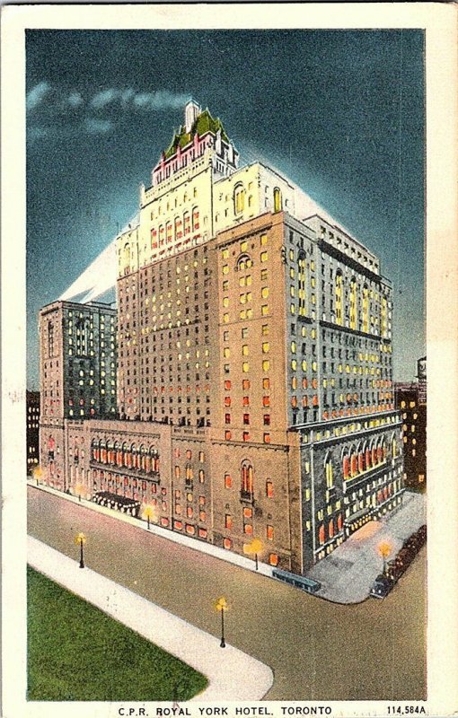 C.P.R. Royal York Hotel Toronto Canada Postcard Standard View Card  