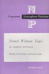 French Without Tears Terence Rattigan Nottingham Playhouse Theatre Programme