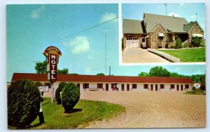 EMPORIA, KS Kansas ~ Roadside SUNRISE MOTEL c1950s Lyon County Postcard