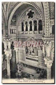 Old Postcard Lyon Basilica of Our Lady of Fourviere Chart Orsel and upper Tri...