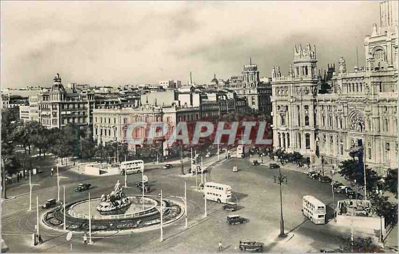 Postcard Modern Madrid Plaza de Cibeles Madrid Postal Bea Pep Prohibida the r...