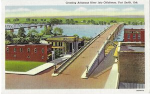 Crossing Arkansas River into Oklahoma Fort Smith Arkansas