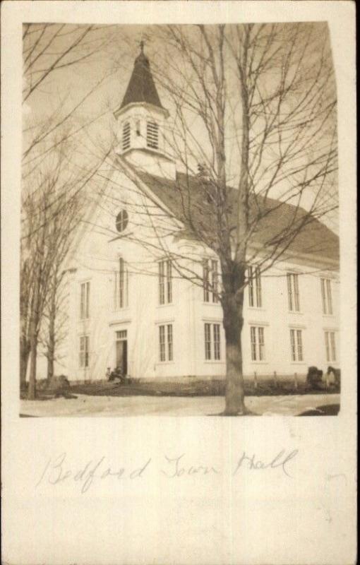 Bedford Town Hall NH??? c1910 Real Photo Postcard