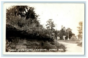 1929 Fowlers Crossing Elroy Wisconsin WI Janesville RPPC Photo Posted Postcard 