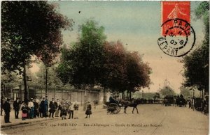 CPA PARIS (19e) Rue d'Allemagne. Entrée du Marche aux Bestiaux (538641)